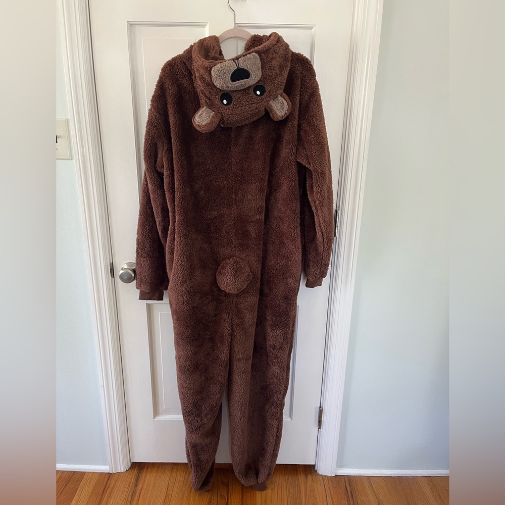Cozy Brown Bear Adult XLarge Pajamas/Costume - Picture 3 of 6